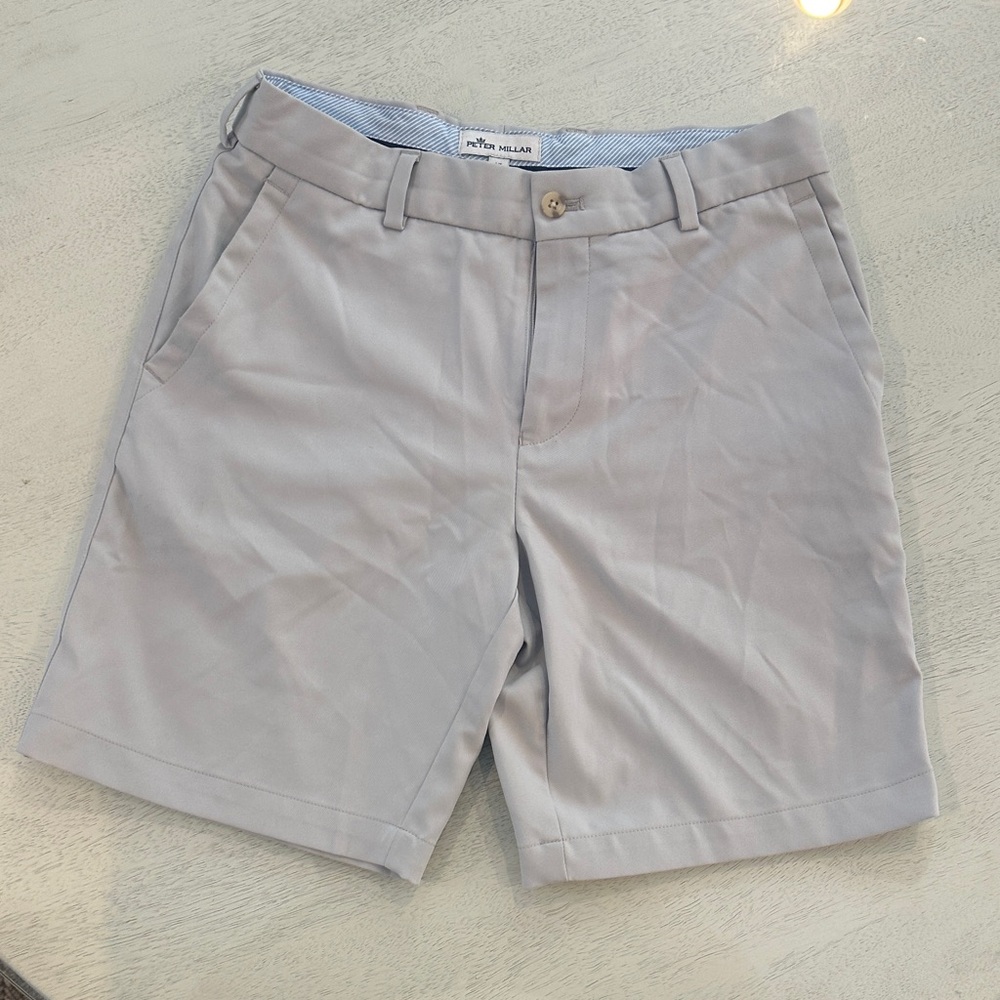 Peter Millar Stone Beige Relaxed Fit Shorts